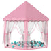 Princess play tent with 250 balls pink 133x140 cm Nexellus