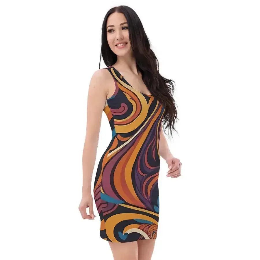 Prismatic symphony sublimation cut & sew dress Nexellus