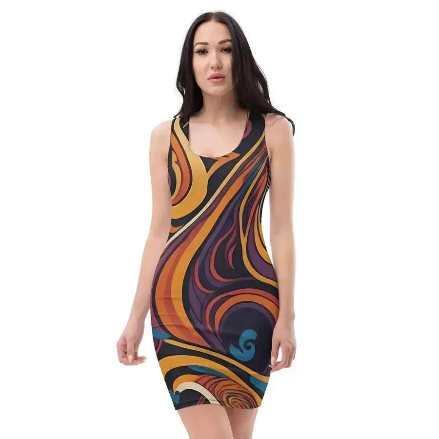 Prismatic symphony sublimation cut & sew dress Nexellus