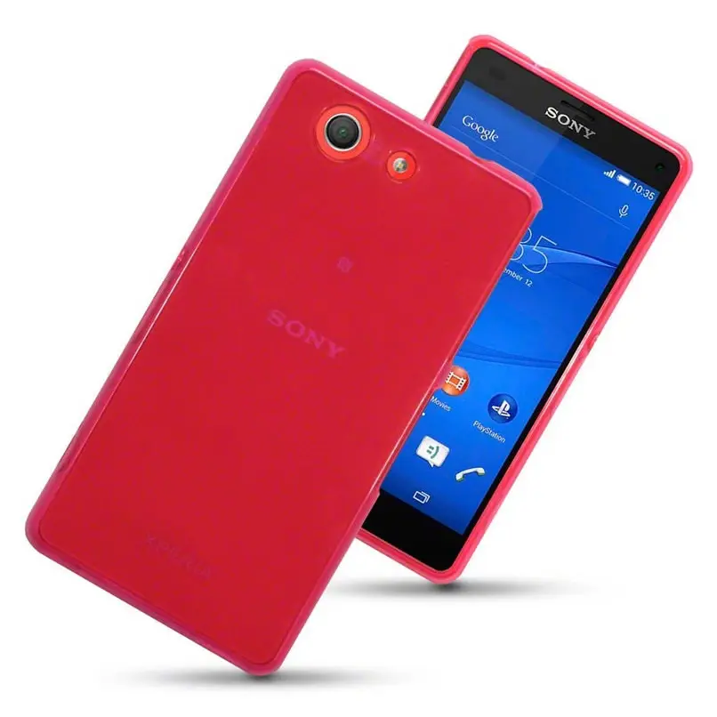 Qubits tpu gel hot pink case - for sony xperia z3 compact