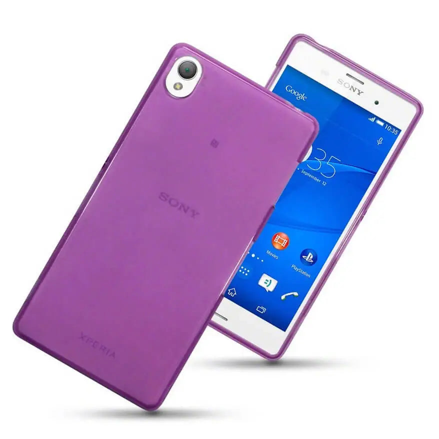 Qubits tpu gel purple case - for sony xperia z3