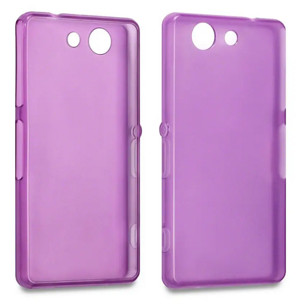 Qubits tpu gel purple case - for sony xperia z3 compact