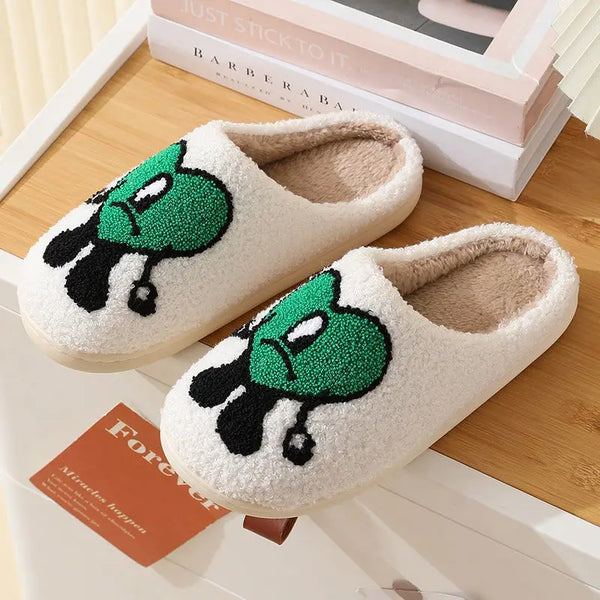 Rabbit Style Cotton Slippers for women in winter, Thick Soles for anti slip Nexellus