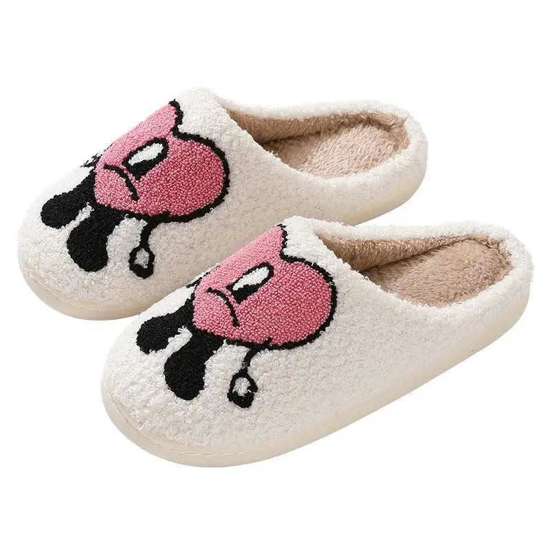 Rabbit Style Cotton Slippers for women in winter, Thick Soles for anti slip Nexellus