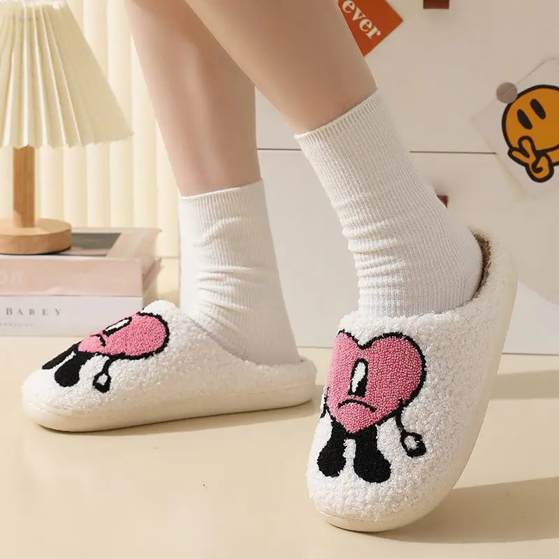 Rabbit Style Cotton Slippers for women in winter, Thick Soles for anti slip Nexellus