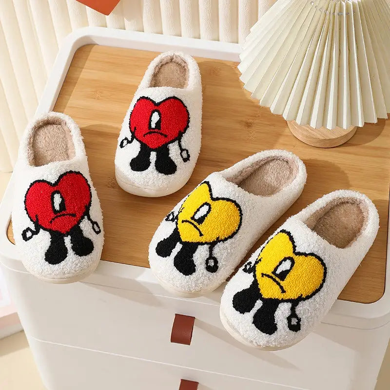 Rabbit Style Cotton Slippers for women in winter, Thick Soles for anti slip Nexellus