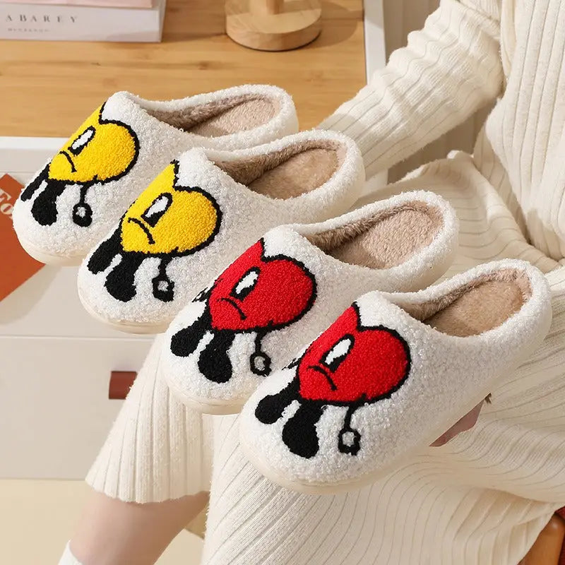 Rabbit Style Cotton Slippers for women in winter, Thick Soles for anti slip Nexellus