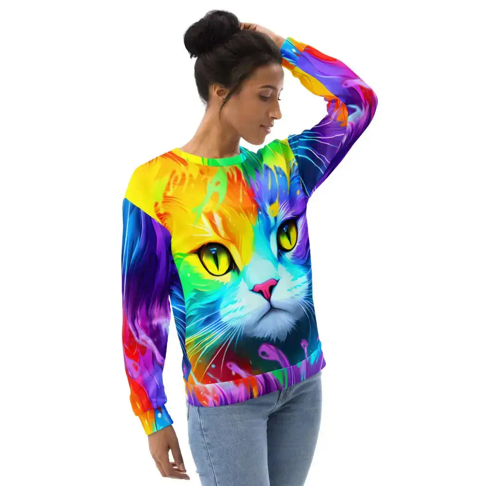 Rainbow cat unisex sweatshirt Nexellus