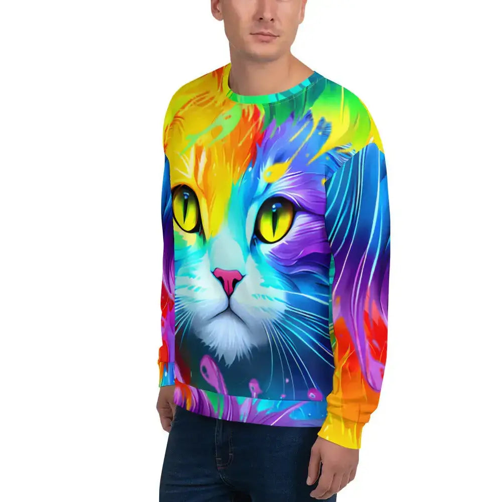 Rainbow cat unisex sweatshirt Nexellus