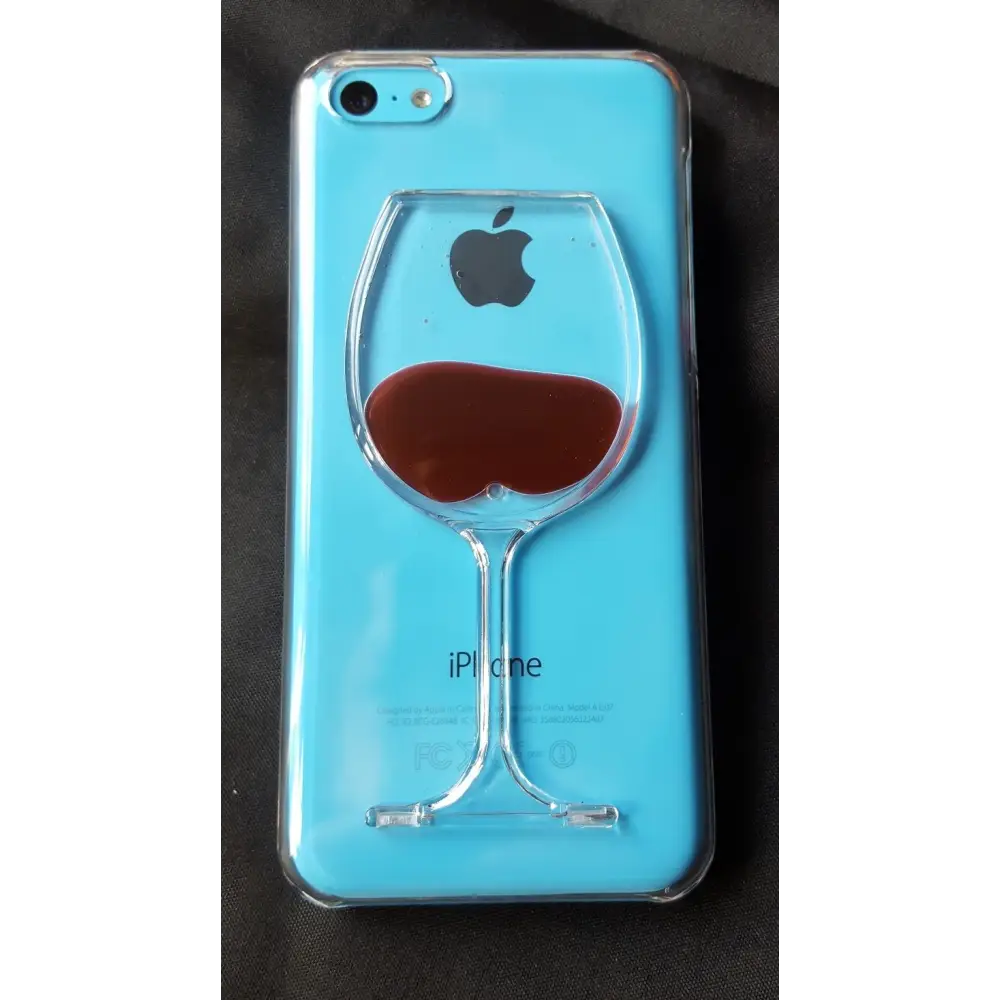 Red wine hard back transparent case - for iphone 5c