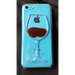 Red wine hard back transparent case - for iphone 5c