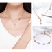 Rose Gold Lock Love Pendant Necklace Jewelry Set - Nexellus