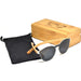 Round bamboo wood sunglasses with special one piece