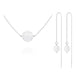 Round Beads Silver Pendant Necklace Jewelry Set - Nexellus