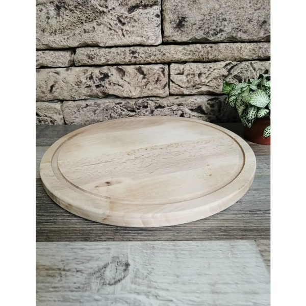 Round charcuterie board serving cheese platter wood serving