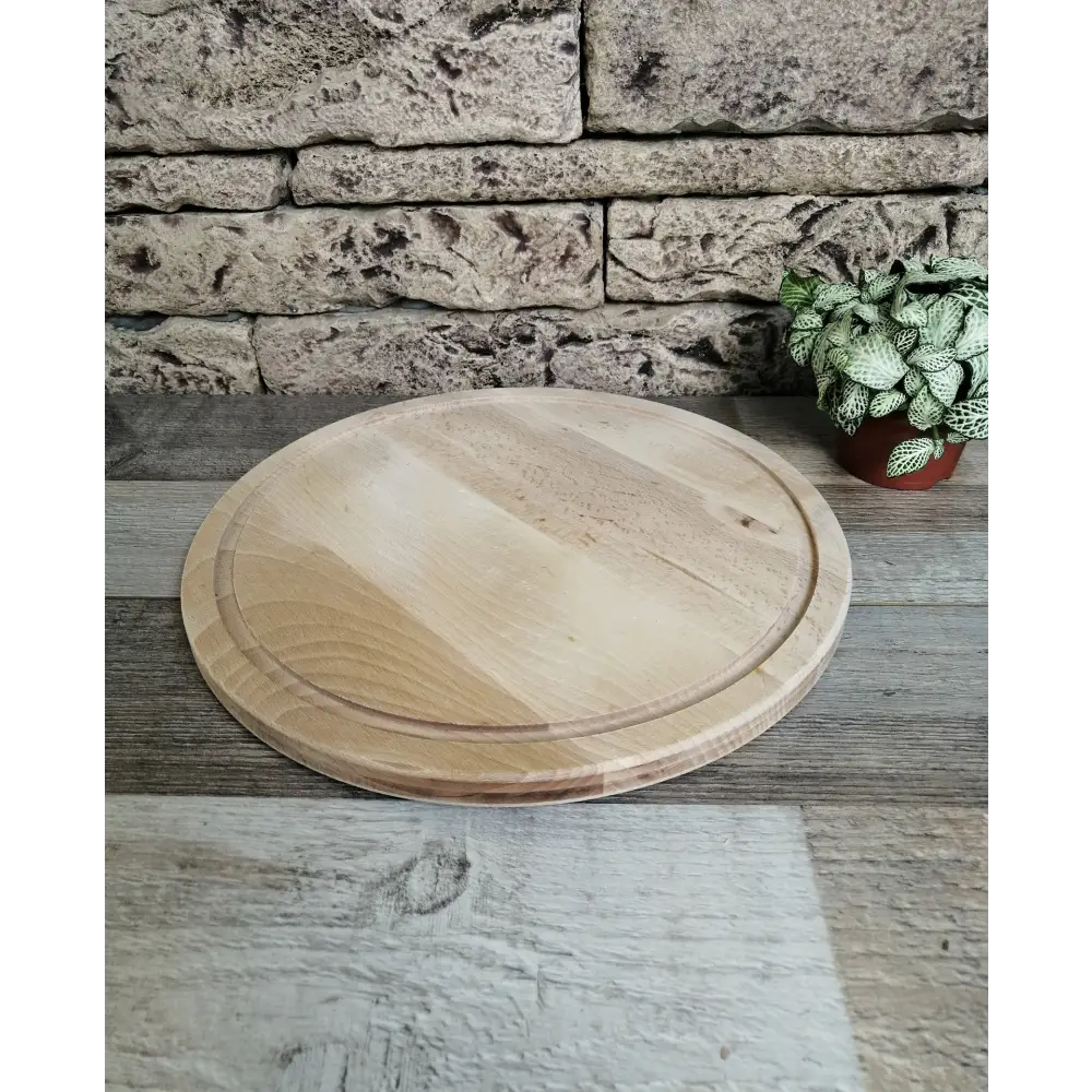 Round charcuterie board serving cheese platter wood serving