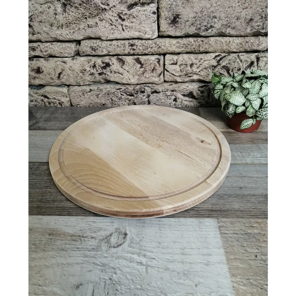 Round charcuterie board serving cheese platter wood serving