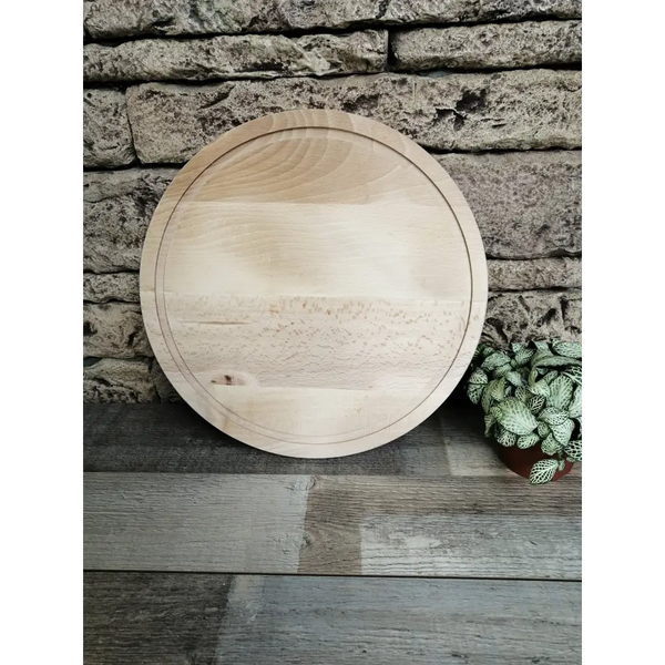 Round charcuterie board serving cheese platter wood serving