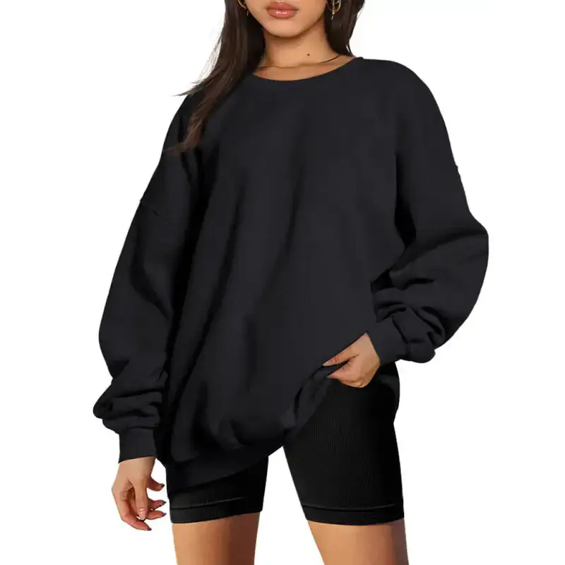 Round neck pullover loose casual velvet sweatshirt Nexellus