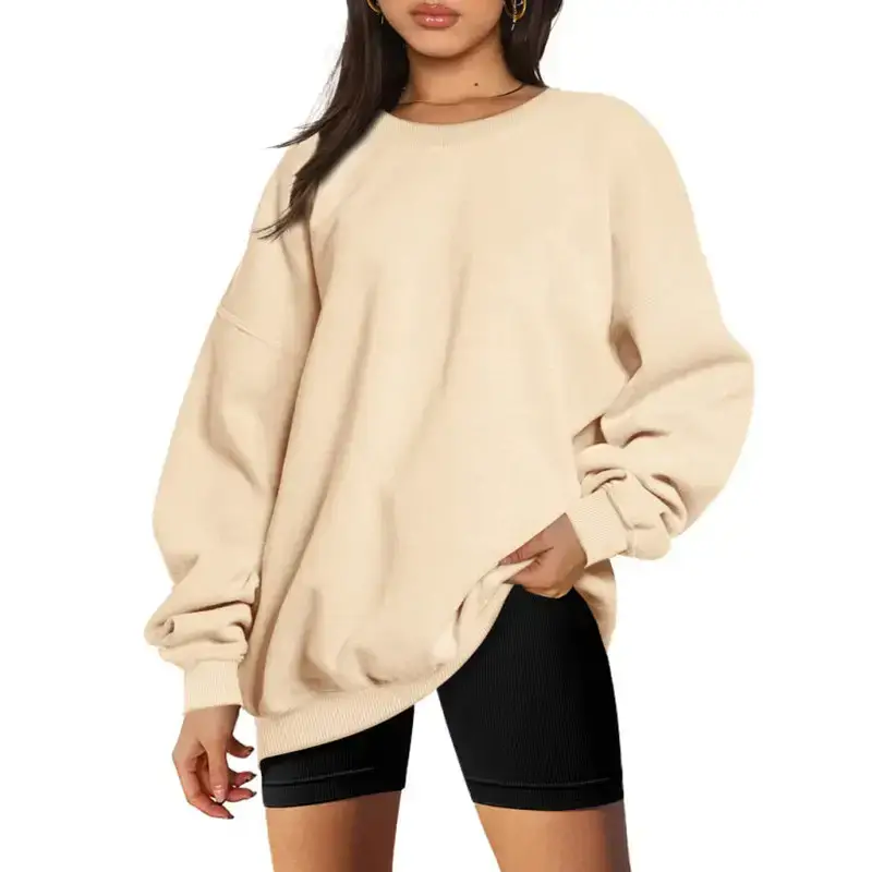 Round neck pullover loose casual velvet sweatshirt Nexellus