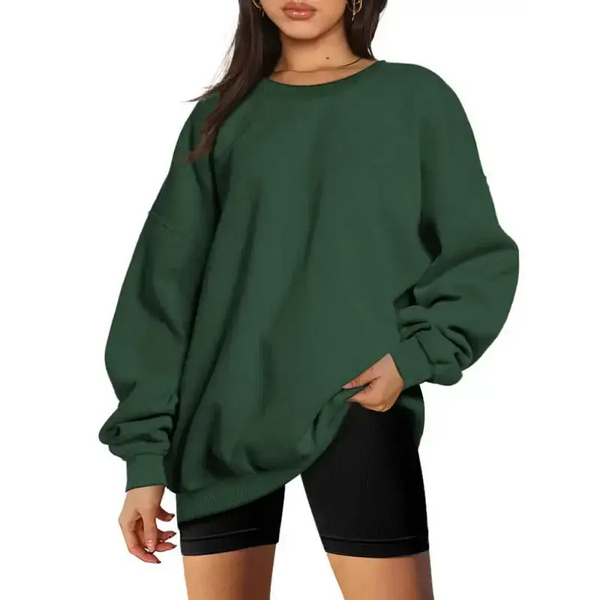 Round neck pullover loose casual velvet sweatshirt Nexellus