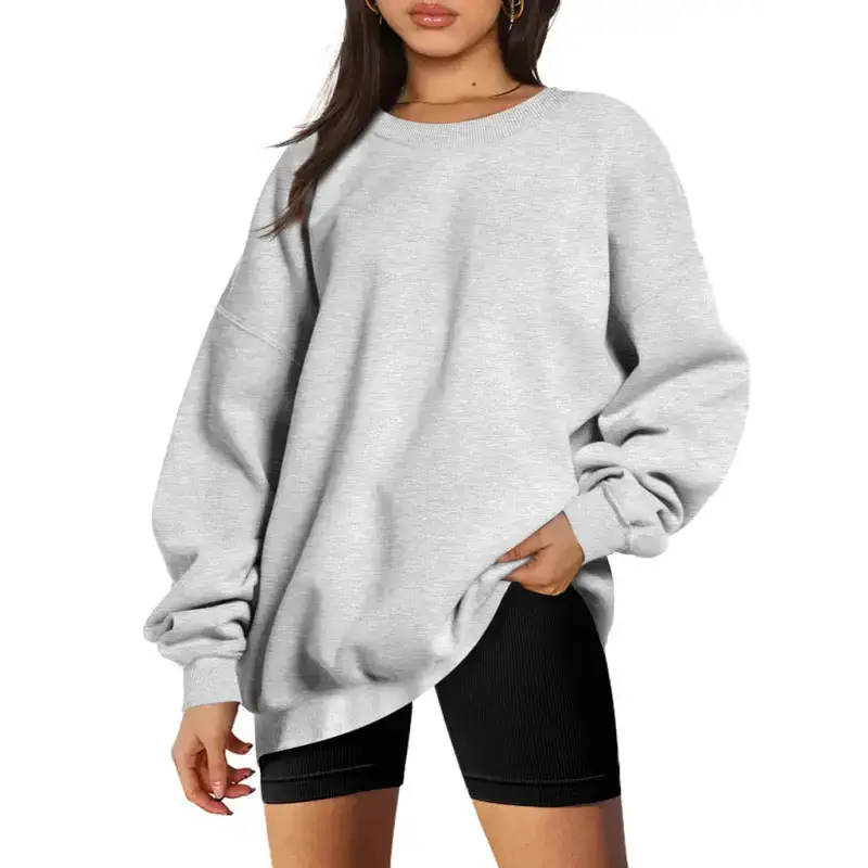 Round neck pullover loose casual velvet sweatshirt Nexellus