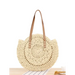 Round shoulder straw woven bag woven bag beach bag fashion women's bag Nexellus