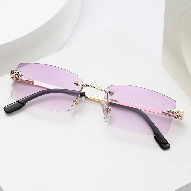 S311 Rimless Square Spring Foot Sunglasses Nexellus