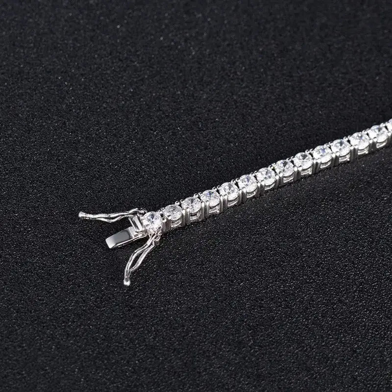 S925 sterling silver electroplated zircon tennis bracelet bracelet Nexellus