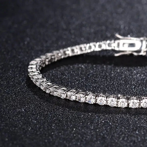 S925 sterling silver electroplated zircon tennis bracelet bracelet Nexellus