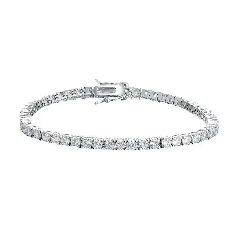 S925 sterling silver electroplated zircon tennis bracelet bracelet Nexellus