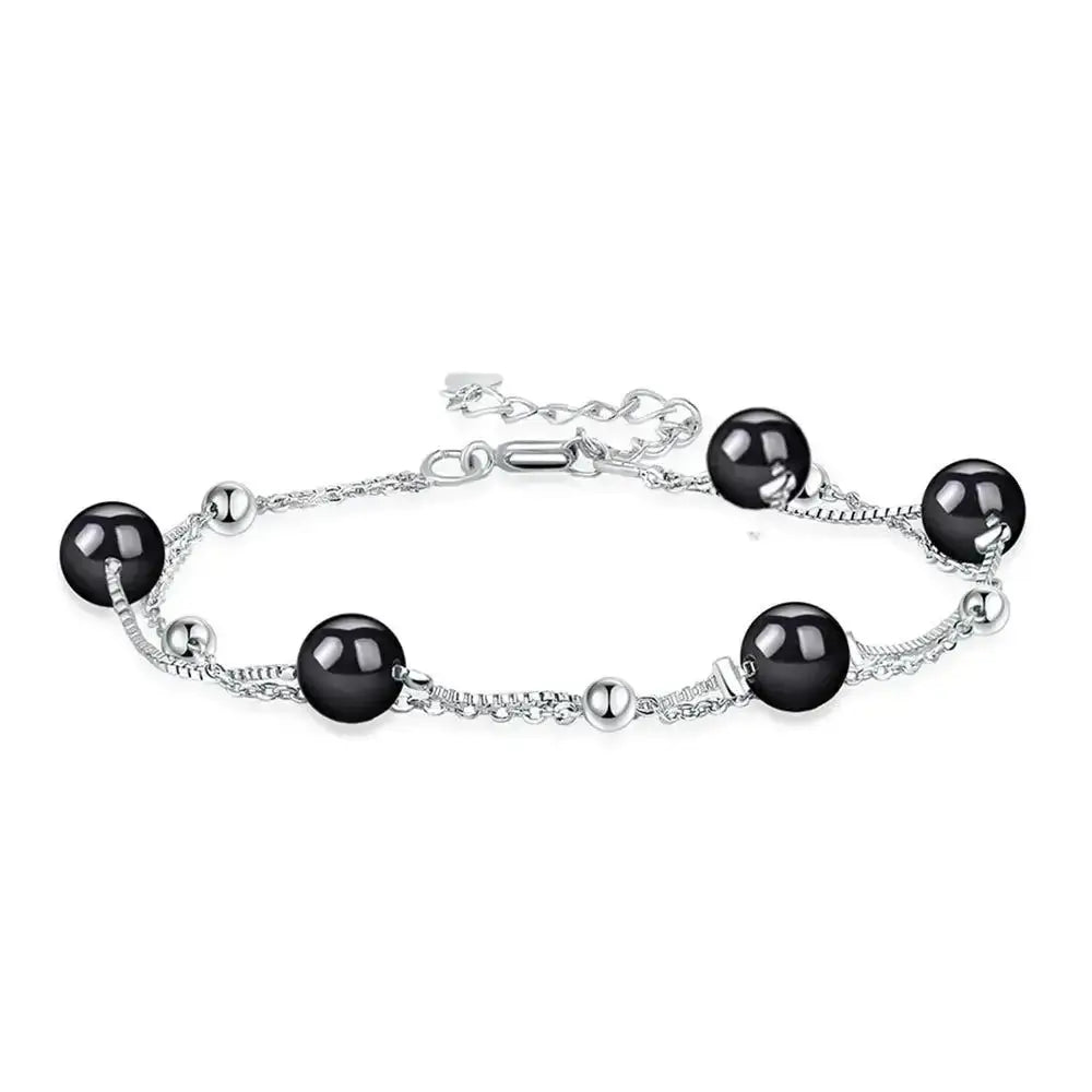 S925 sterling silver natural garnet bracelet light luxury women's Nexellus