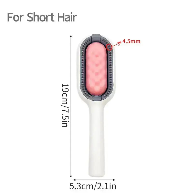 Self-cleaning pet grooming brush - dual-sided sticky comb Nexellus