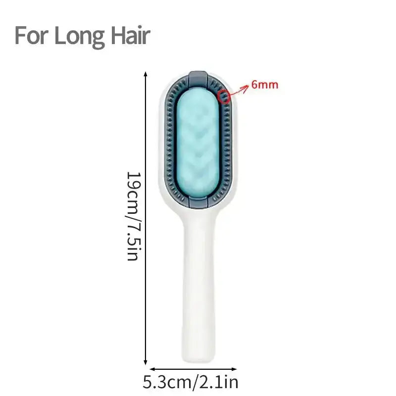 Self-cleaning pet grooming brush - dual-sided sticky comb Nexellus