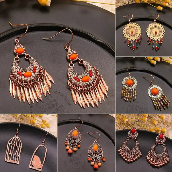 Shang palace style earrings retro tassel earrings Nexellus