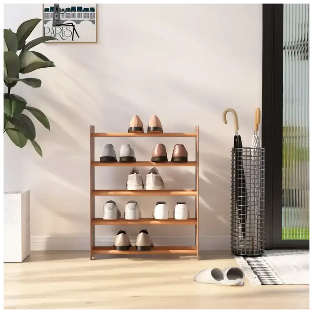 Shoe rack brown 65x24x81 cm engineered wood Nexellus