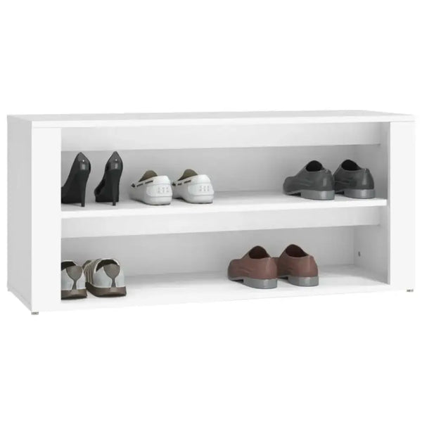 Shoe rack white 100x35x45 cm engineered wood Nexellus