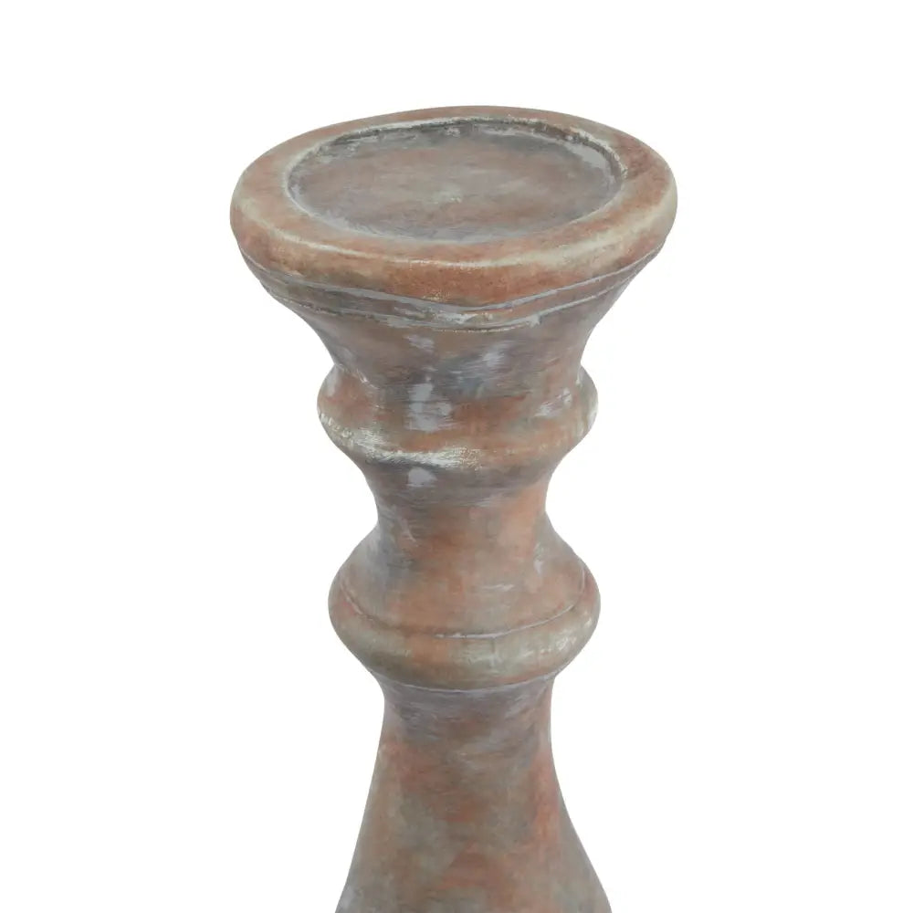 Siena large brown column candle holder - Candle Holders