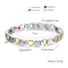 Silver and Gold Heart Magnetic Health Bracelet for women - Nexellus