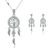 Silver Dream Catcher  Pendant Necklace Jewelry Set - Nexellus