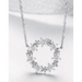 Silver Floral Pendant Necklace Jewelry Set - Nexellus