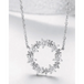 Silver Floral Pendant Necklace Jewelry Set - Nexellus