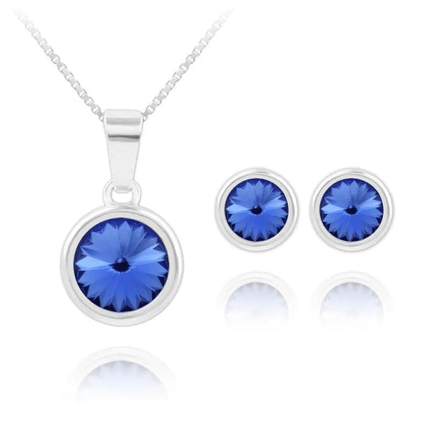 Silver Jewelry Set Sapphire - Nexellus