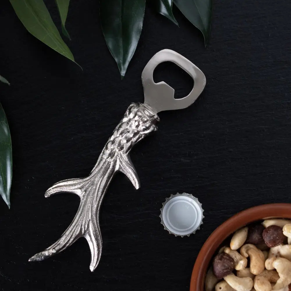 Silver nickel antler bottle opener - Kitchen And Tableware