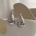 Simple design 18k metal water drop hollow earrings s925 silver needle Nexellus