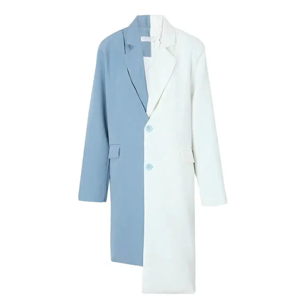 Single breasted color matching ladies blazer coat Nexellus