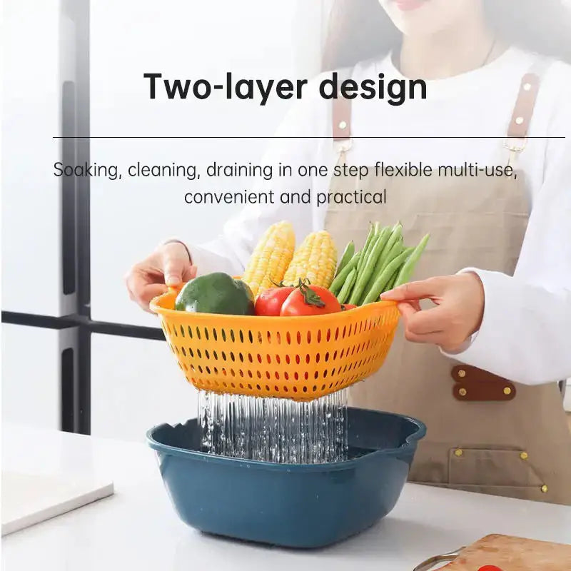 Six-piece set of multifunctional kitchen plastic double layer Nexellus