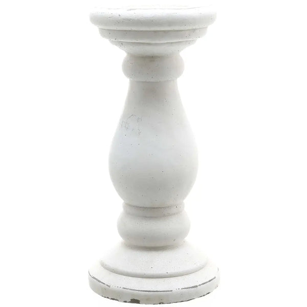 Small matt white ceramic candle holder - Ornaments