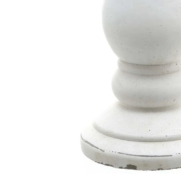 Small matt white ceramic candle holder - Ornaments