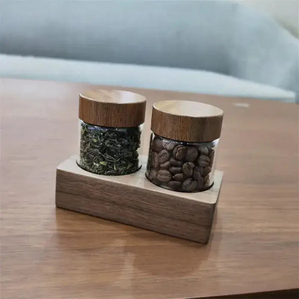 Small tea can coffee bean storage can display glass sealed can Nexellus